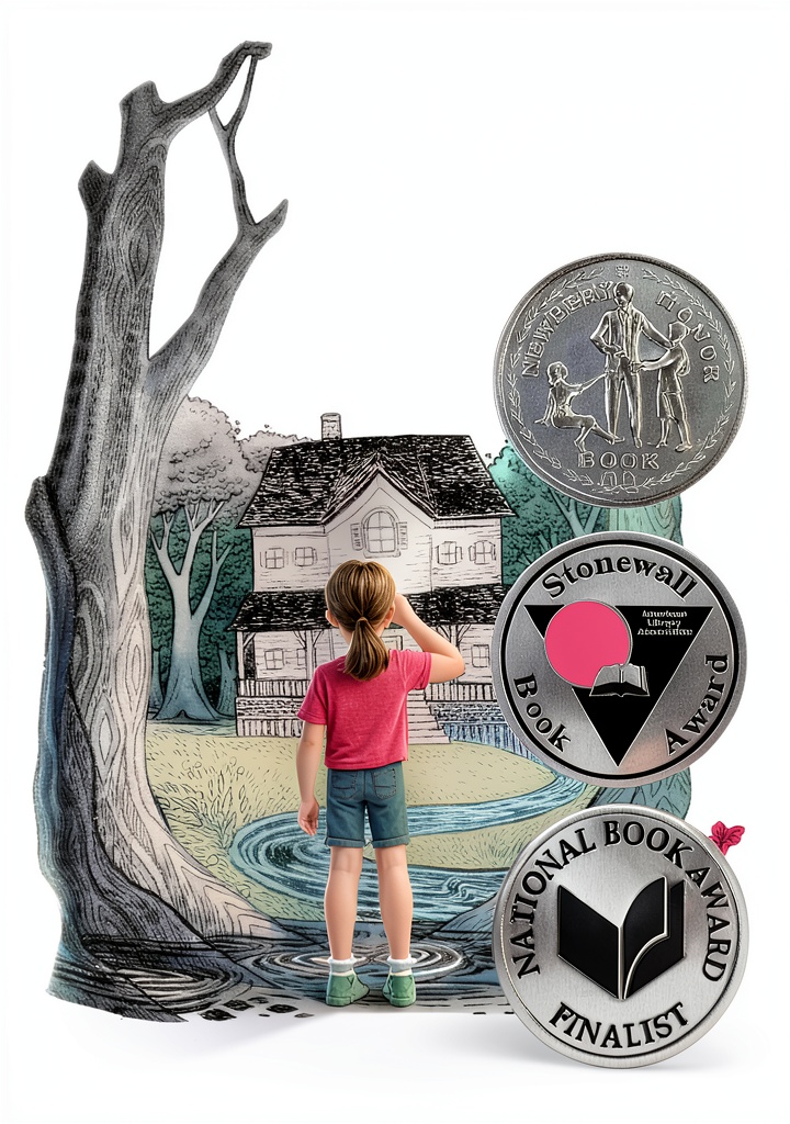 Installing Dial Books Children Ghost Story Kindle eBook Ages 10-16 on a wooden desk