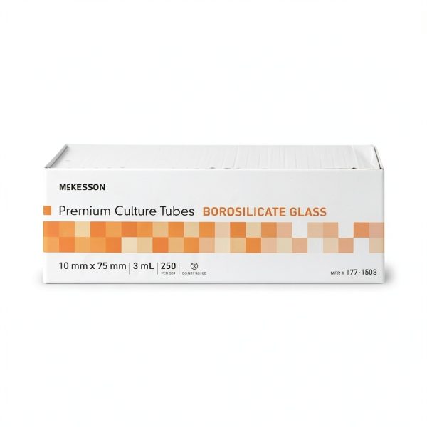 McKesson Glass Culture Tubes Borosilicate 3 mL Rims 250 Count-2