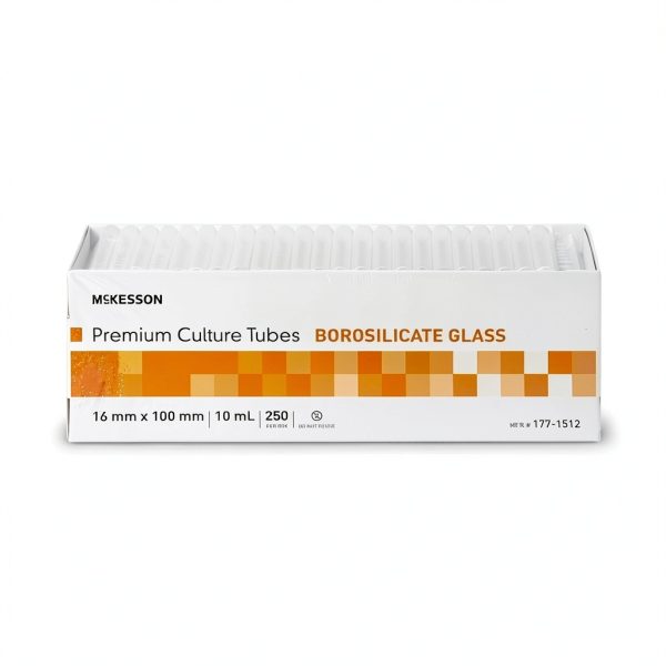 McKesson Glass Culture Tubes Borosilicate Polished Rims 250 Count-2
